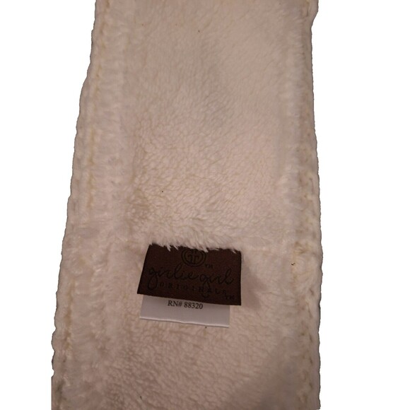 C C Women's Fleece Lined Sequin Embellished Knit Headband Ear Wrap Ivory - Picture 6 of 7